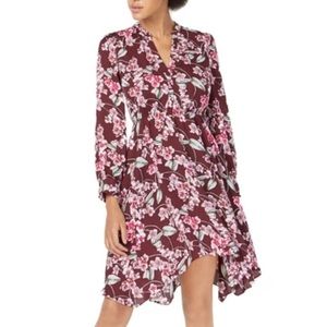Bar III Burgundy Floral Dress
